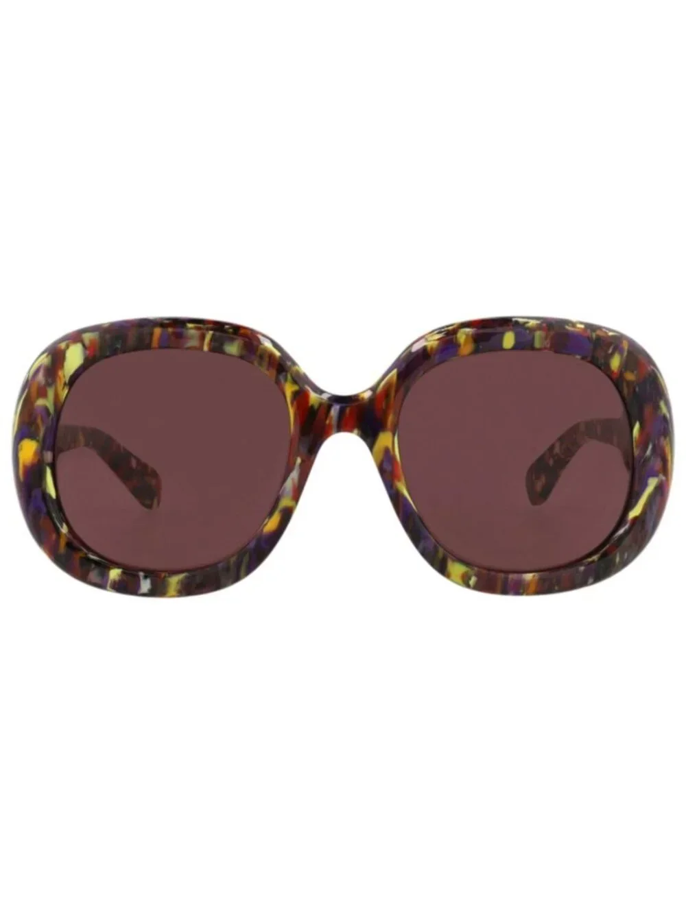 New Chloé Women's Sunglasses Square Rectangle Recycled Acetate Frame Violet